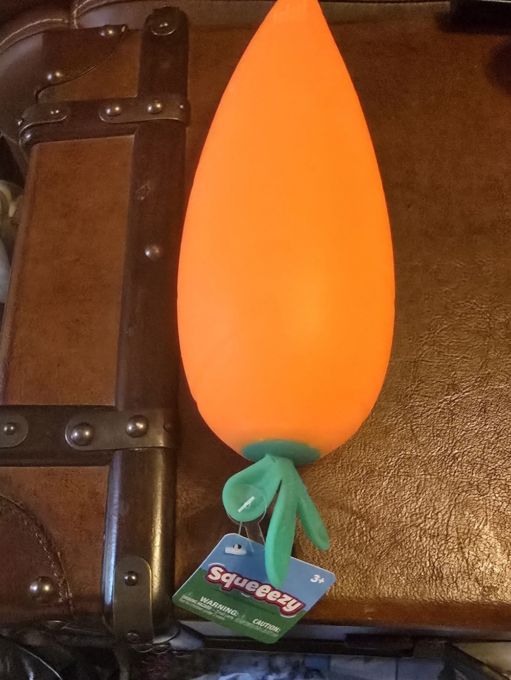 NWT Sunny Days Jumbo SQUEEEZY Carrot Orange Squeeezy Toy Stress TikTok Viral
